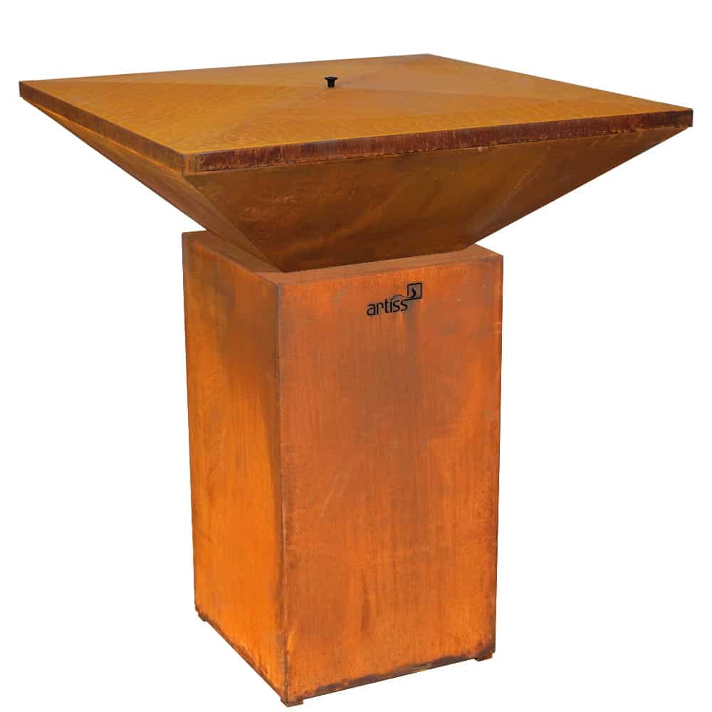 Artiss Feuerstelle G7 mit Kochplatte G8 Corten 5 - Garten und Feuer