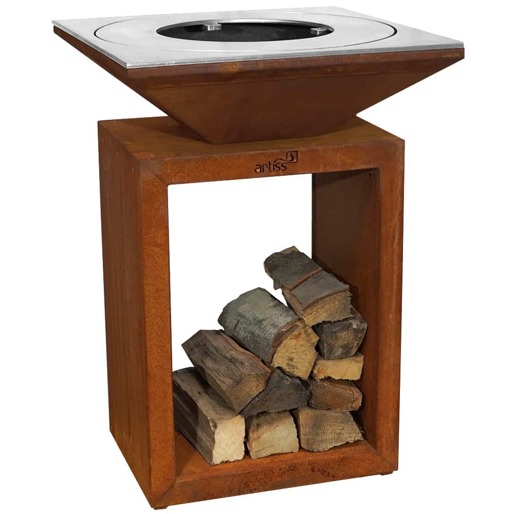 Artiss Feuerstelle G8 Basic mit Kochplatte G8 Corten - Garten und Feuer