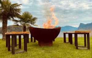 Feuerschale Wave - auch mit Grillfunktion