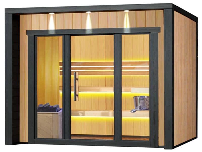 Gartensauna mit Bio-Kombiofen im Top-Design 2100mm x 2100mm