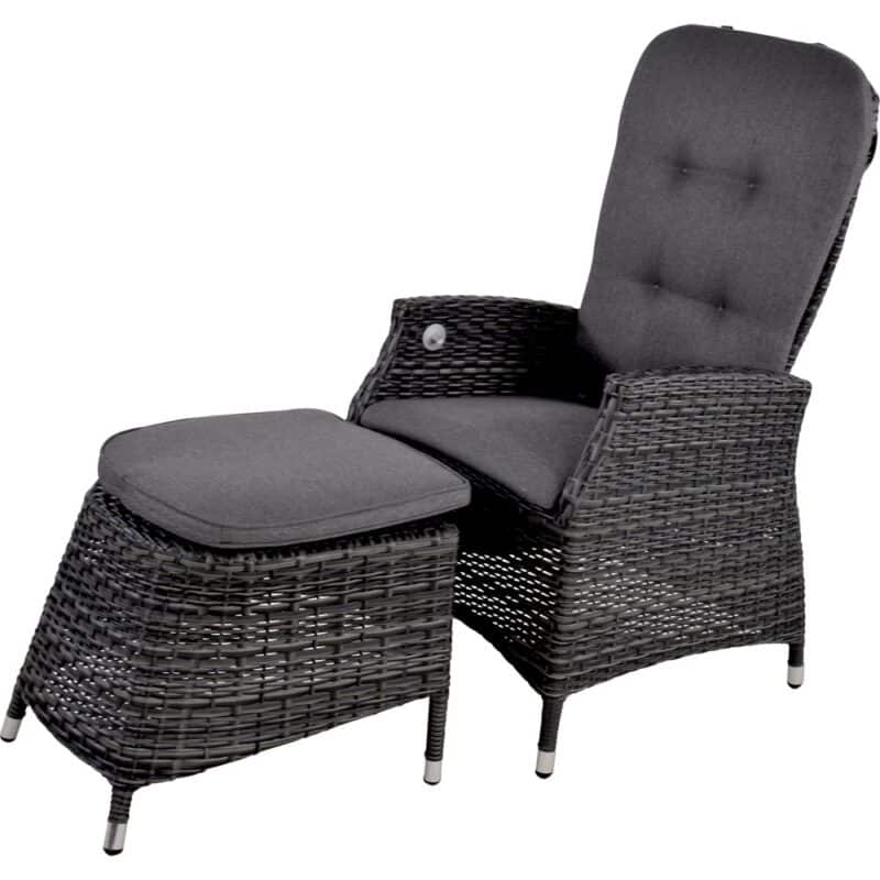 Set aus 2 Stck Stuhl und 2 Stck Fußbank Soho Forte