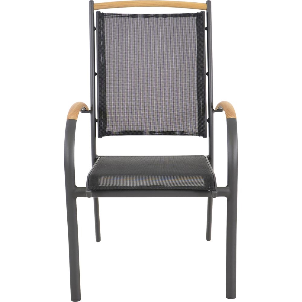 Lesli Living Stapelstuhl Monza in schwarz – Detailansicht 2 (Sessel & Stühle)