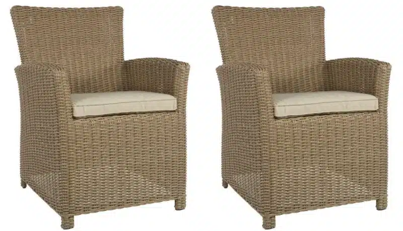 2er-Set Dinningsessel Tropez Straw