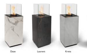 Bioethanol-Feuerstelle Porto mit Marmor in versch. Ausführungen