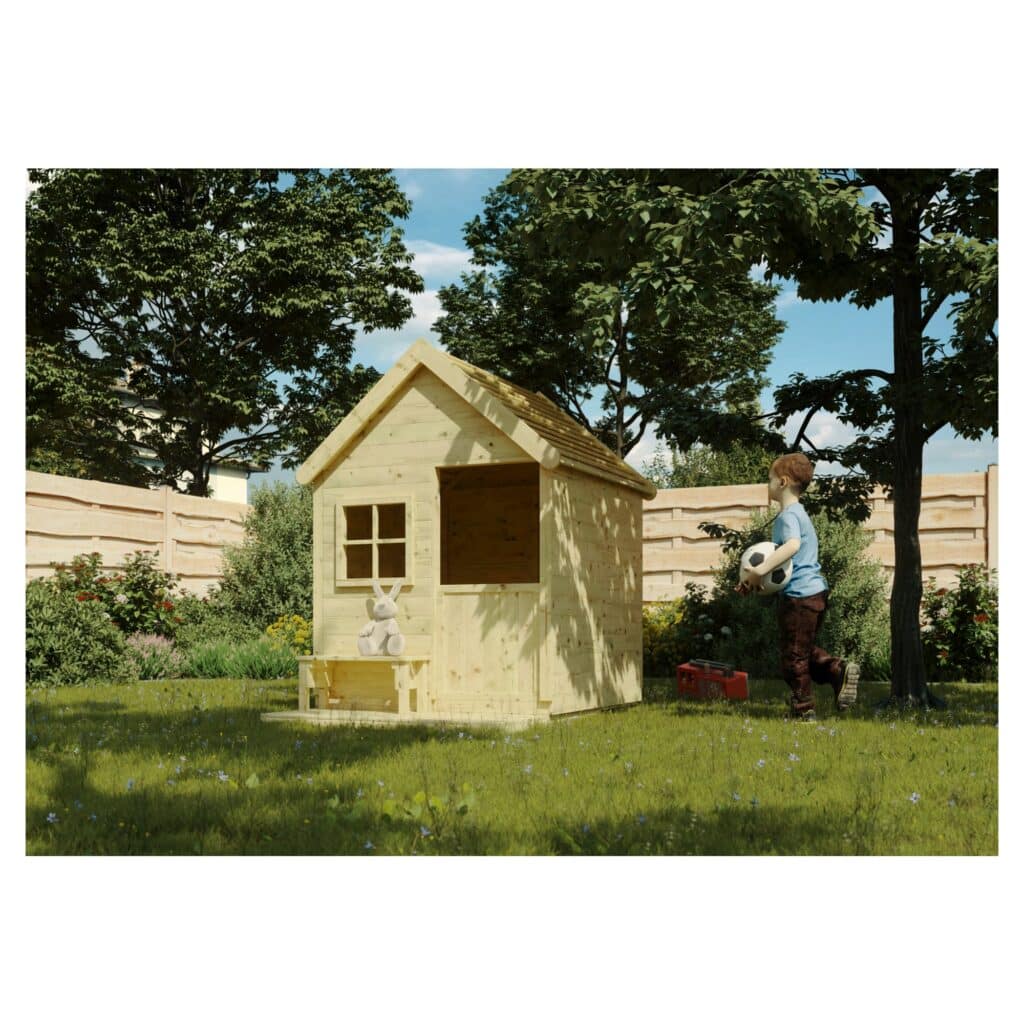 Tetzner Jentzsch KinderSpielhaus Heidi 4024785222477 2 - Garten und Feuer