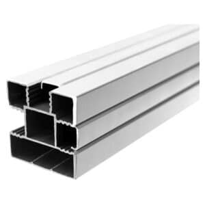 Aluminium-Steckzaunpfosten für WPC-Steckzaunsystem in grau und 3 Längen lieferbar