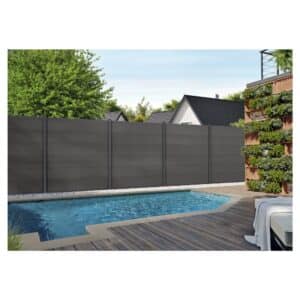 WPC-Steckzaunsystem MAX-XL in charcoal