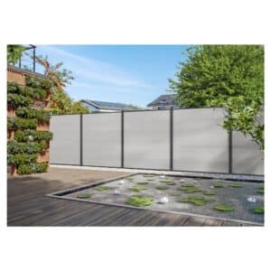 WPC-Steckzaunsystem MAX-XL in smoke white