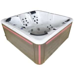 Outdoor Außenwhirlpool Hot Tub Spa Pool in weiß-hellgrau