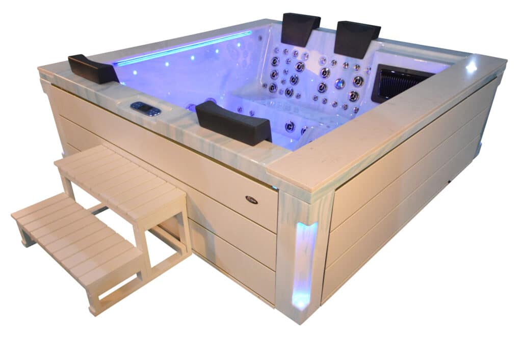 Whirlpool Outdoor Aussenwhirlpool Hot Tub Spa Pool - Garten und Feuer