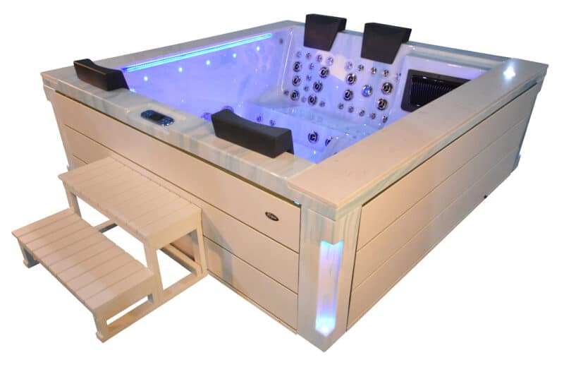 Outdoor Aussenwhirlpool Hot Tub Spa Pool in Hellblau-Weiss