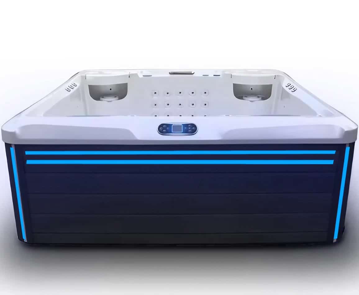 Whirlpool Outdoor Aussenwhirlpool Hot Tub Spa Pool weiss hellgrau - Garten und Feuer
