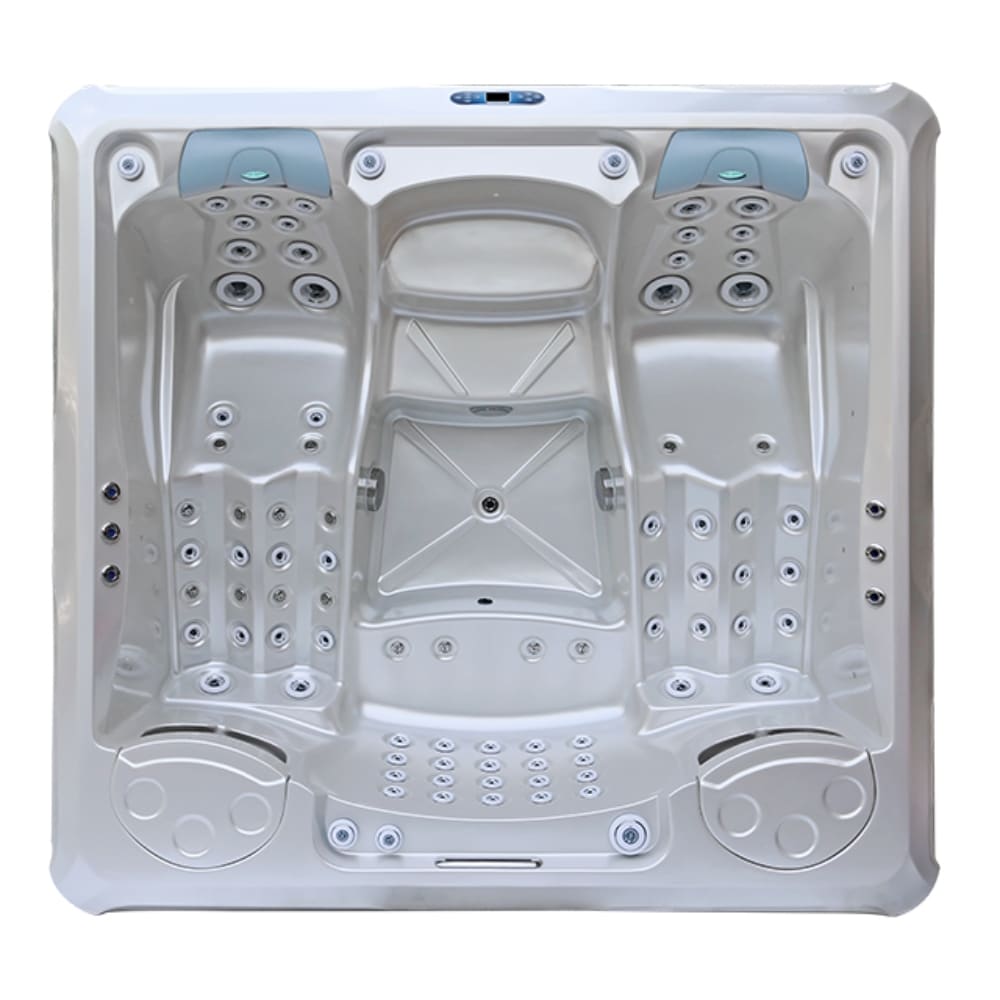 Whirlpool Outdoor Aussenwhirlpool Hot Tub Spa Pool weiss hellgrau 3 - Garten und Feuer