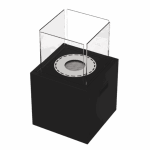 Kratki Bioethanol Standkamin Tower Mini in schwarz