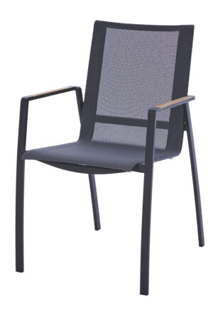 Diamond Garden 4er-Set Stapelstuhl Valencia - Teak