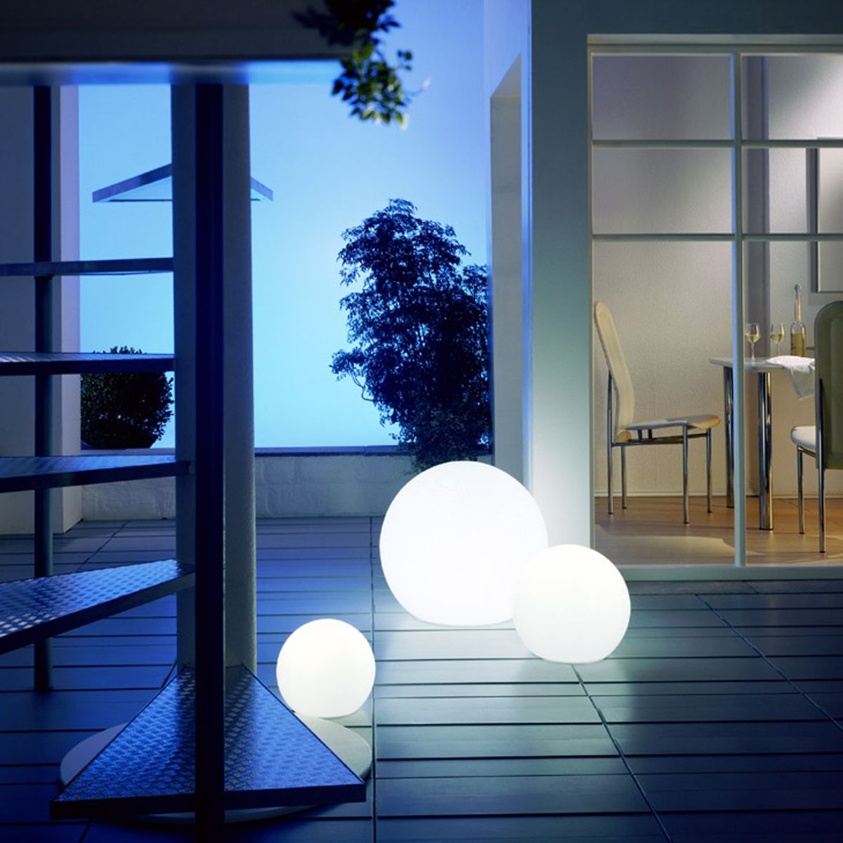 Moonlight Vollkugel weiß mit flex. Sockel und Kabel in versch. Größen – Bild 7