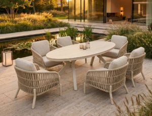 Lesli Living Gartenmöbelset Arcos - 7-teilig