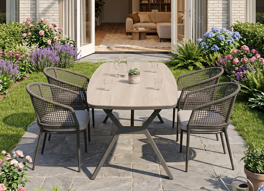 Lesli Living Gartenmöbelset Kioto - 5-teilig