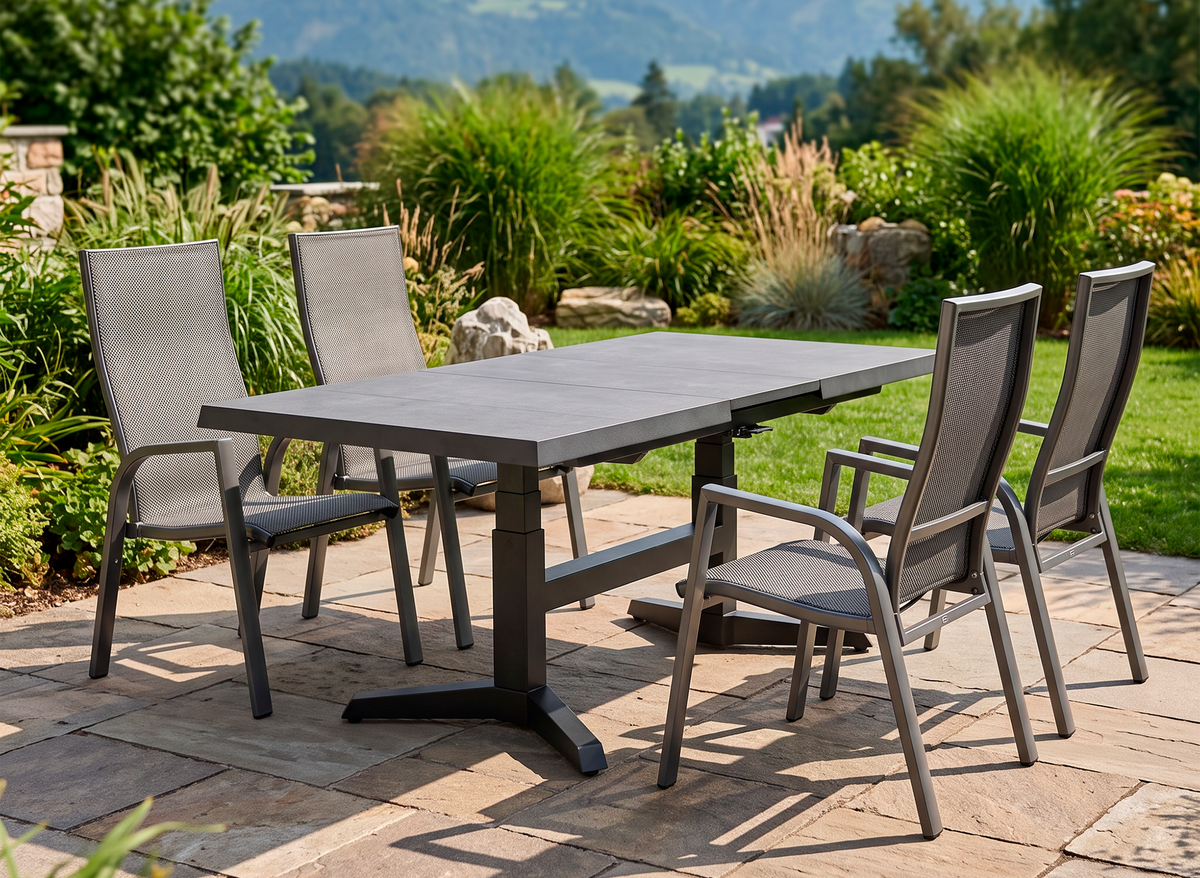 Lesli Living Gartenmöbelset Mojito mit Hub- Ausziehtisch