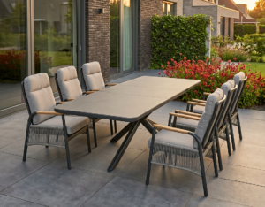 Lesli Living Gartenmöbelset Geneva - 7-teilig