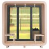 Gartensauna mit Bio-Kombiofen im Top-Design 2250mm x 2300mm – Detailansicht 2 (Gartensauna)
